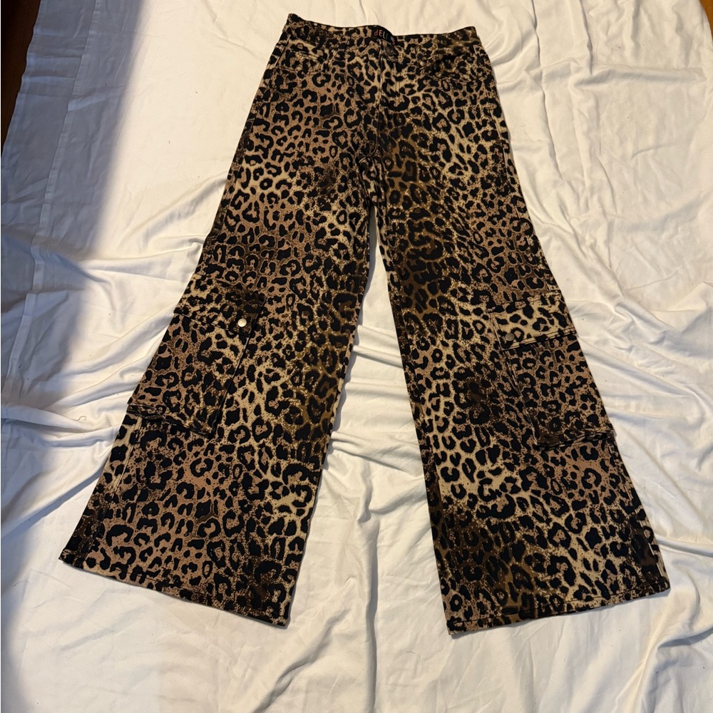 Dolls Kill Delia’s Cross Out Wide Leg Cargo Jeans